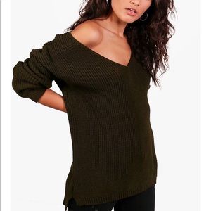 Hunter Green Oversized Sweater Dress